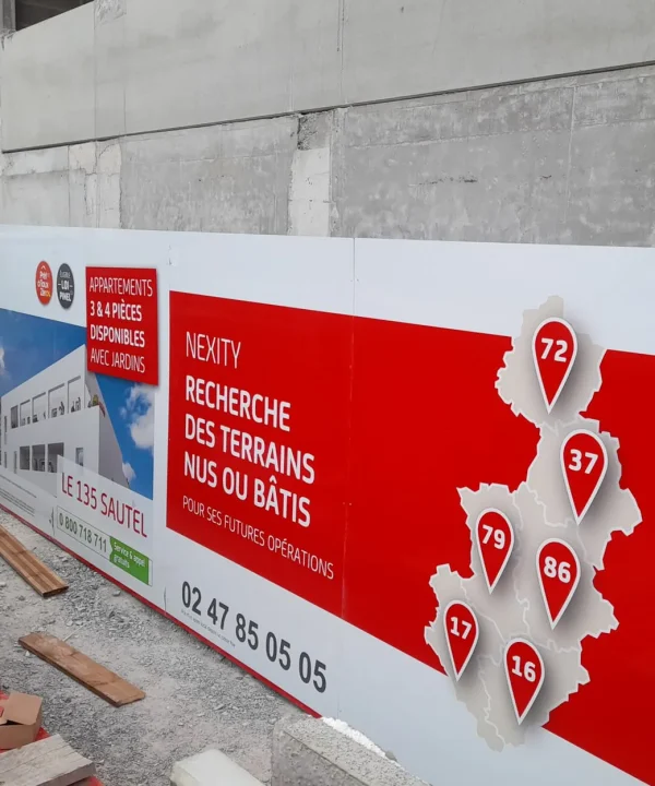 Habillage de palissade de chantier