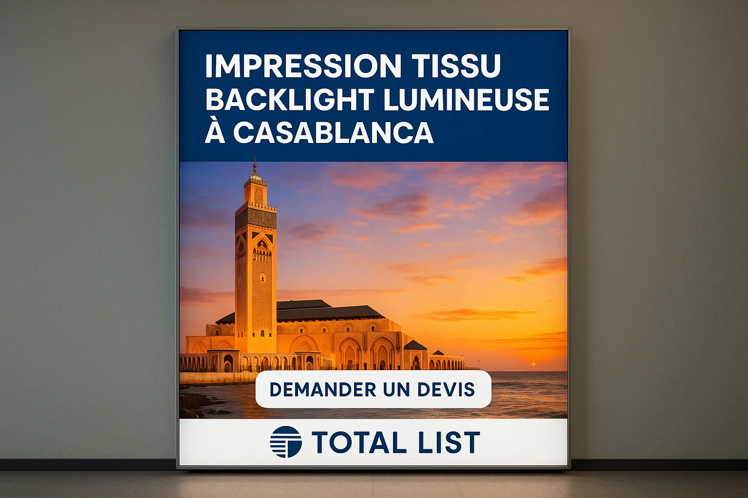 Impression Tissu Backlight Lumineuse à Casablanca