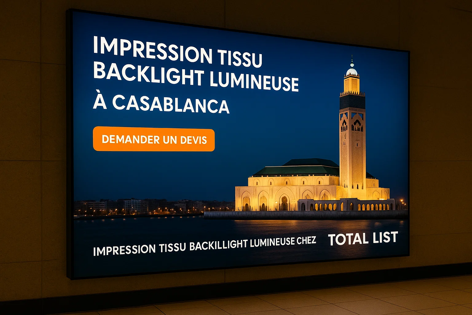 Impression Tissu Backlight Lumineuse