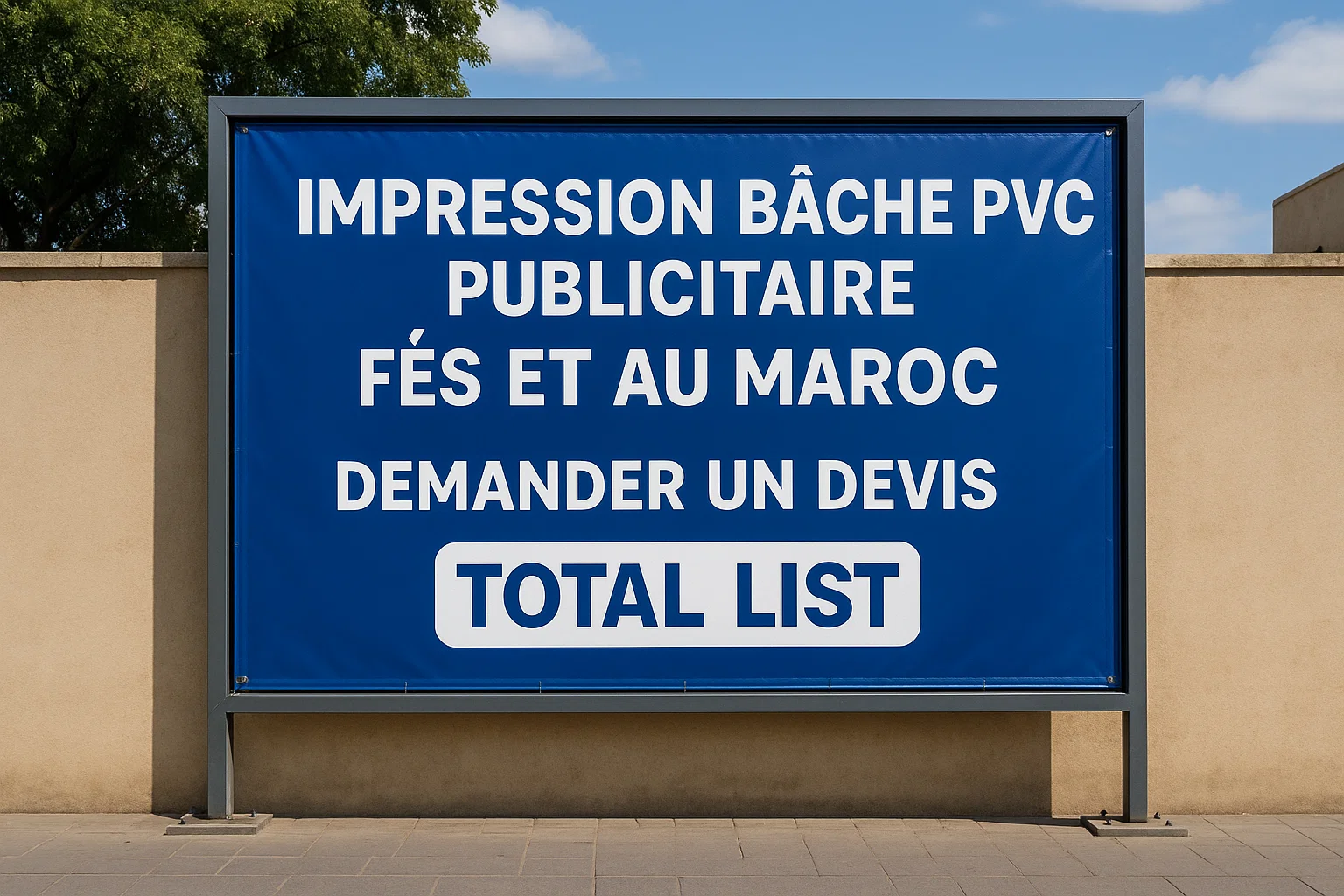 Impression bâche PVC publicitaire Fès et Au Maroc