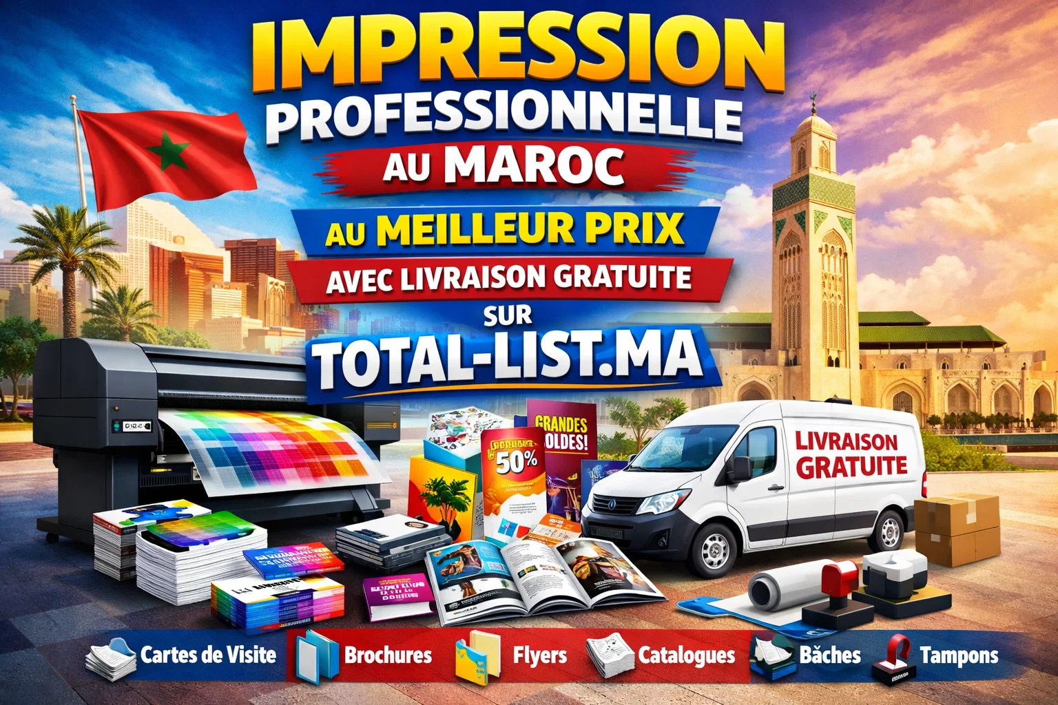 Impression Professionnelle au Maroc au Meilleur Prix avec Livraison Gratuite