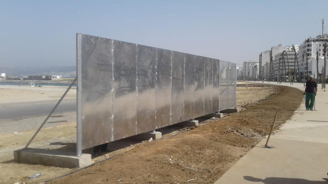 Palissade de chantier métal Maroc structure